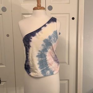 American eagle tye dye one shoulder top